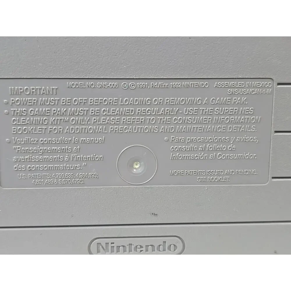Super Nintendo SNES Game Williams Arcades Greatest Hits 1991 Tested & Works